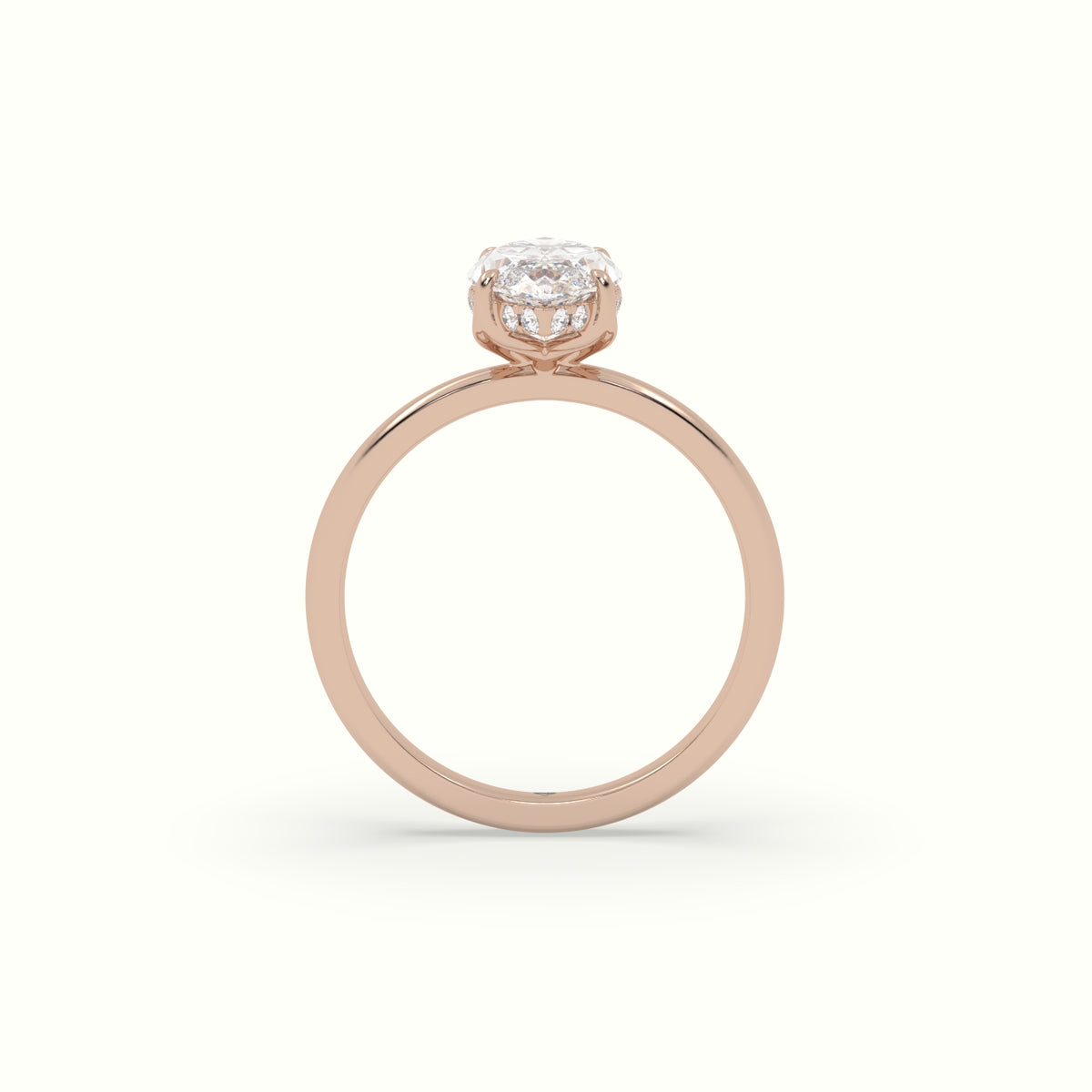 The Tulip Marquise Cut 4 Prong Hidden Halo Diamond Engagement Ring