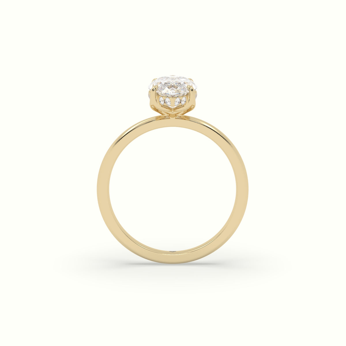 The Tulip Marquise Cut 4 Prong Hidden Halo Diamond Engagement Ring