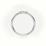 Round Cut Diamonds “A” Initials Monogram Alphabet Ring — White Gold