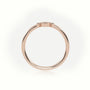 Round Cut Diamonds “A” Initials Monogram Alphabet Ring — Rose Gold