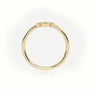 Round Cut Diamonds “A” Initials Monogram Alphabet Ring — Yellow Gold