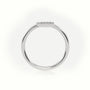 Round Cut Diamonds “C” Initials Monogram Alphabet Ring — White Gold