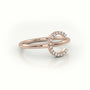 Round Cut Diamonds “C” Initials Monogram Alphabet Ring — Rose Gold