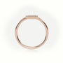 Round Cut Diamonds “C” Initials Monogram Alphabet Ring — Rose Gold