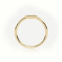 Round Cut Diamonds “C” Initials Monogram Alphabet Ring — Yellow Gold