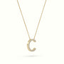 Initial "C" Diamond Necklace - 18k Gold — Yellow Gold
