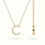 Initial "C" Diamond Necklace - 18k Gold — Yellow Gold