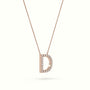 Initial "D" Diamond Necklace - 18k Gold — Rose Gold
