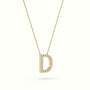 Initial "D" Diamond Necklace - 18k Gold — Yellow Gold