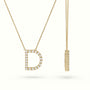 Initial "D" Diamond Necklace - 18k Gold — Yellow Gold