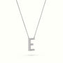 Initial "E" Diamond Necklace - 18k Gold — White Gold