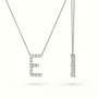 Initial "E" Diamond Necklace - 18k Gold — White Gold