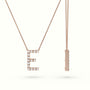 Initial "E" Diamond Necklace - 18k Gold — Rose Gold