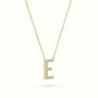 Initial "E" Diamond Necklace - 18k Gold — Yellow Gold