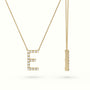 Initial "E" Diamond Necklace - 18k Gold — Yellow Gold