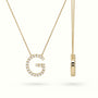 Initial "G" Diamond Necklace - 18k Gold — Yellow Gold