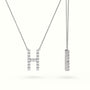 Initial "H" Diamond Necklace - 18k Gold — White Gold