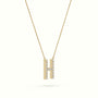 Initial "H" Diamond Necklace - 18k Gold — Yellow Gold
