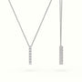 Initial "I" Diamond Necklace - 18k Gold — White Gold
