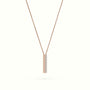 Initial "I" Diamond Necklace - 18k Gold — Rose Gold