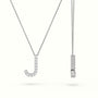 Initial "J" Diamond Necklace - 18k Gold — White Gold