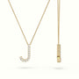 Initial "J" Diamond Necklace - 18k Gold — Yellow Gold