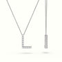 Initial "L" Diamond Necklace - 18k Gold — White Gold