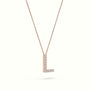 Initial "L" Diamond Necklace - 18k Gold — Rose Gold