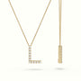 Initial "L" Diamond Necklace - 18k Gold — Yellow Gold