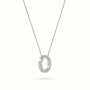 Initial "O" Diamond Necklace - 18k Gold — White Gold