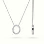 Initial "O" Diamond Necklace - 18k Gold — White Gold