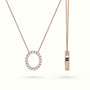 Initial "O" Diamond Necklace - 18k Gold — Rose Gold