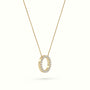Initial "O" Diamond Necklace - 18k Gold — Yellow Gold