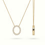 Initial "O" Diamond Necklace - 18k Gold — Yellow Gold