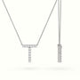 Initial "T" Diamond Necklace - 18k Gold — White Gold