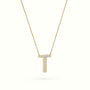 Initial "T" Diamond Necklace - 18k Gold — Yellow Gold
