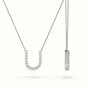 Initial "U" Diamond Necklace - 18k Gold — White Gold
