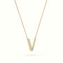 Initial "V" Diamond Necklace - 18k Gold — Yellow Gold