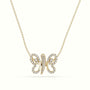Butterfly Pendant Set With Total 1 Carat Round Diamonds — Yellow Gold
