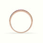 Rainbow Half Eternity Ring Natural Sapphires — Rose Gold