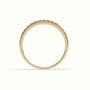 Rainbow Half Eternity Ring Natural Sapphires — Yellow Gold