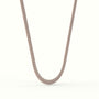 8Mm Diamond Cuban Link Necklace — Rose Gold