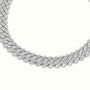 8Mm Diamond Cuban Link Bracelet — White Gold