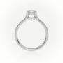 Round Cut Diamond Designer Vintage Setting Engagement Ring — White Gold