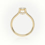 Round Cut Diamond Designer Vintage Setting Engagement Ring — Yellow Gold