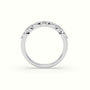 Marquise And Round Diamond Half Eternity Wedding Ring — White Gold