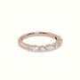 Marquise And Round Diamond Half Eternity Wedding Ring — Rose Gold
