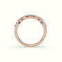 Marquise And Round Diamond Half Eternity Wedding Ring — Rose Gold