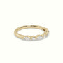Marquise And Round Diamond Half Eternity Wedding Ring — Yellow Gold