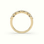 Marquise And Round Diamond Half Eternity Wedding Ring — Yellow Gold